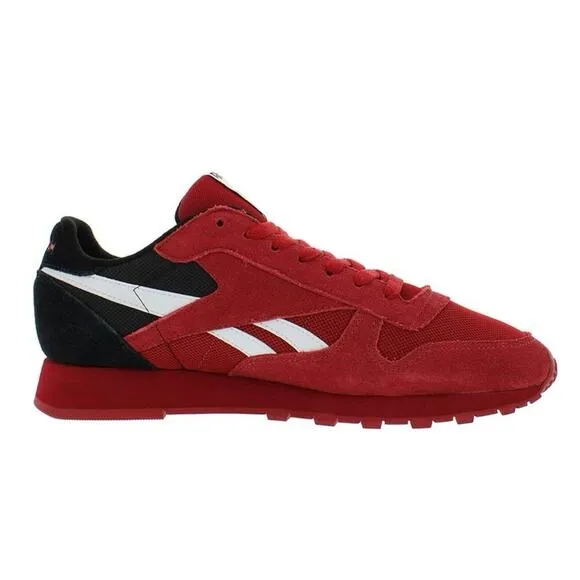 Reebok Classic Leather Shoes Sz 12 Flash Red/Onyx Black NBA Miami Heat colors