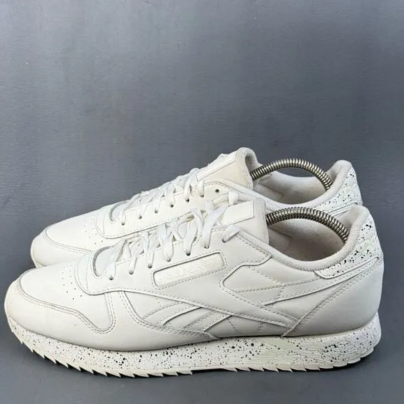 Reebok Classic Leather Speckle White Black sneaker shoes men’s size 11