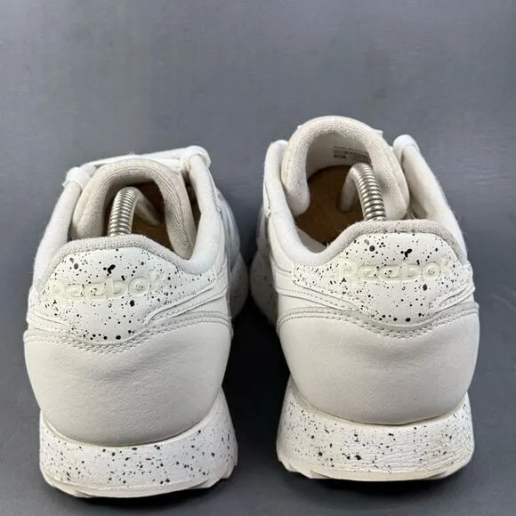 Reebok Classic Leather Speckle White Black sneaker shoes men’s size 11