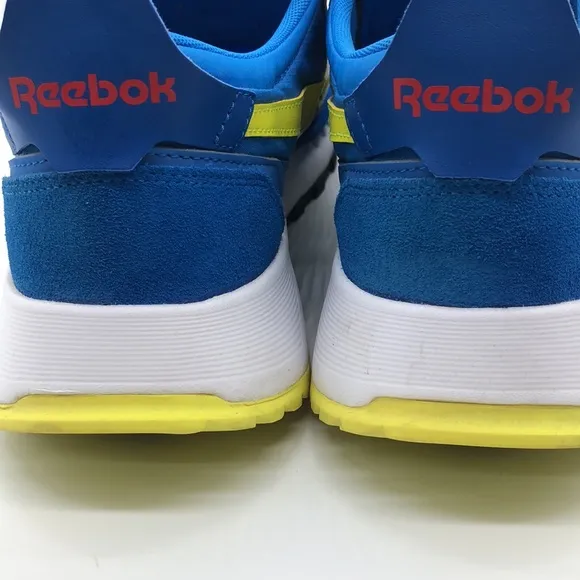 Reebok Classic Legacy Sneakers Dynamic Blue Yellow Shoes 420FY7429 USED Size 14