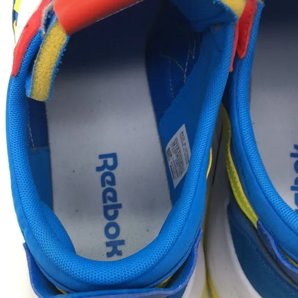 Reebok Classic Legacy Sneakers Dynamic Blue Yellow Shoes 420FY7429 USED Size 14