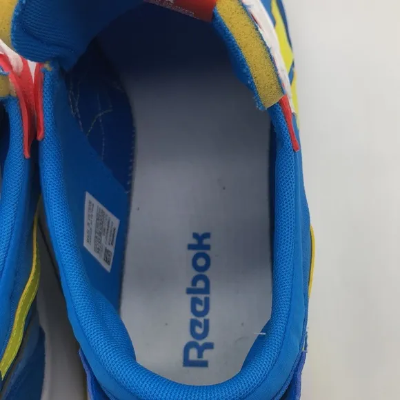 Reebok Classic Legacy Sneakers Dynamic Blue Yellow Shoes 420FY7429 USED Size 14