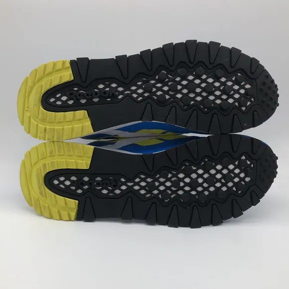 Reebok Classic Legacy Sneakers Dynamic Blue Yellow Shoes 420FY7429 USED Size 14