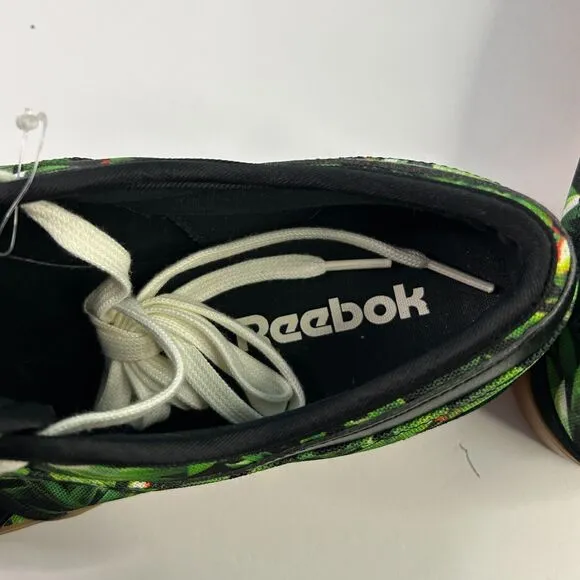 Reebok Classic Sneakers Men's Size 10 Green Black Plant Leaves Low V67161 NEW
