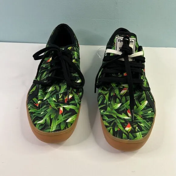 Reebok Classic Sneakers Men's Size 10 Green Black Plant Leaves Low V67161 NEW