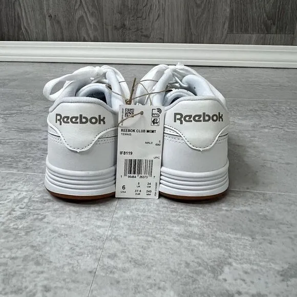 Reebok Men's Club MEMT Sneaker Shoes Mens Size‎ 6 White