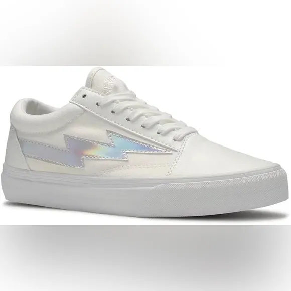 Revenge X Storm Old Skool |  Bolt White/ Silver| LIMITED EDITION | NEW👟🩶👟