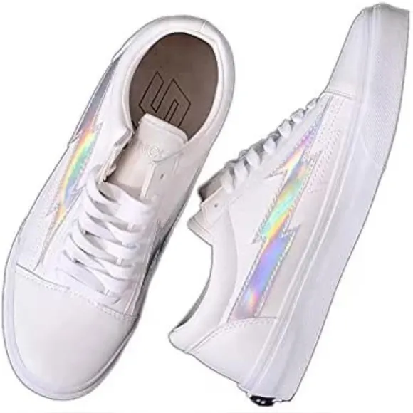 Revenge X Storm Old Skool |  Bolt White/ Silver| LIMITED EDITION | NEW👟🩶👟