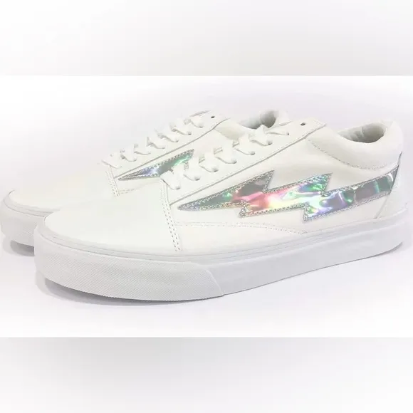Revenge X Storm Old Skool |  Bolt White/ Silver| LIMITED EDITION | NEW👟🩶👟