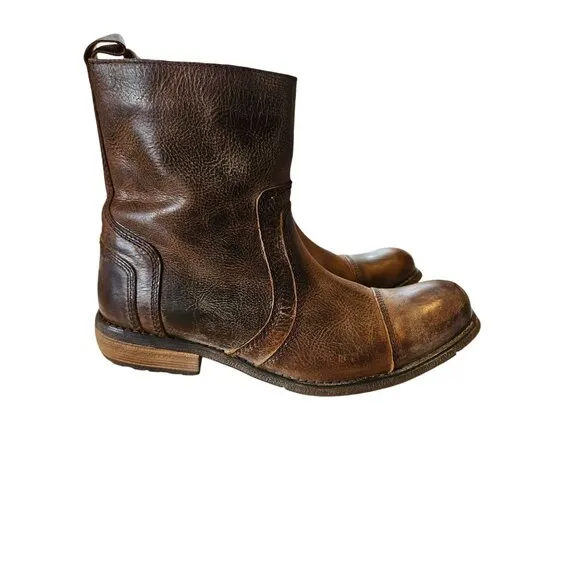 Roan By Bedstu Brown Leather Upper Boots Men 10 Western Rodeo