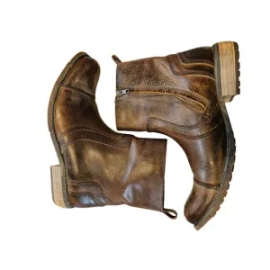 Roan By Bedstu Brown Leather Upper Boots Men 10 Western Rodeo