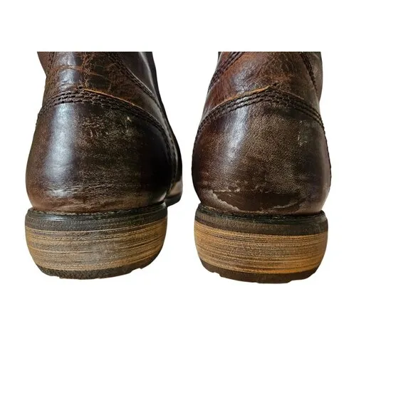 Roan By Bedstu Brown Leather Upper Boots Men 10 Western Rodeo
