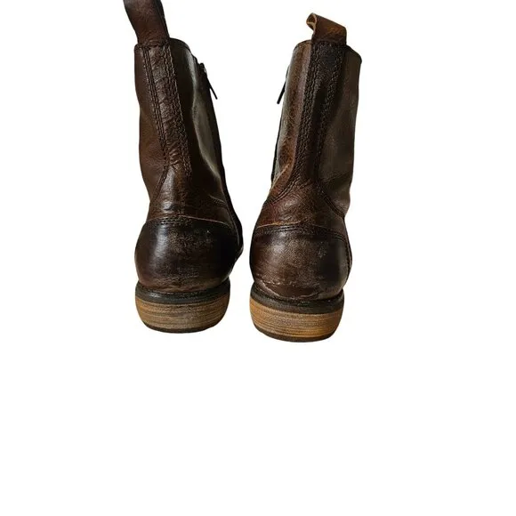 Roan By Bedstu Brown Leather Upper Boots Men 10 Western Rodeo