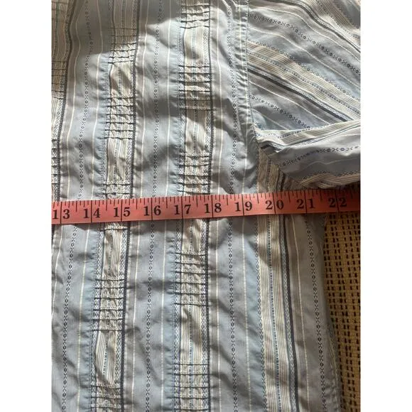 Robert Graham long sleeve short blue ands white size med