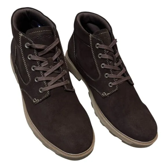 ROCKPORT DUNHAM LEATHER SUEDE Business Casual Designer Chukka Boots Shoes Men 13