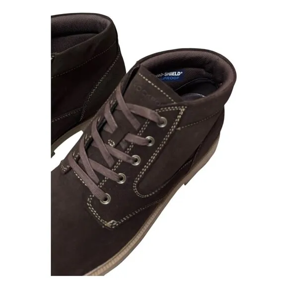 ROCKPORT DUNHAM LEATHER SUEDE Business Casual Designer Chukka Boots Shoes Men 13