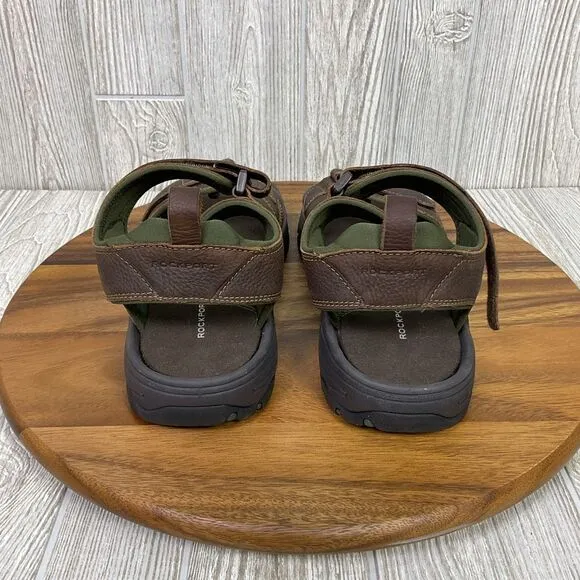 Rockport Men's Size 13 Brown Leather Walking Outdoors Hiking Sandals Comfort