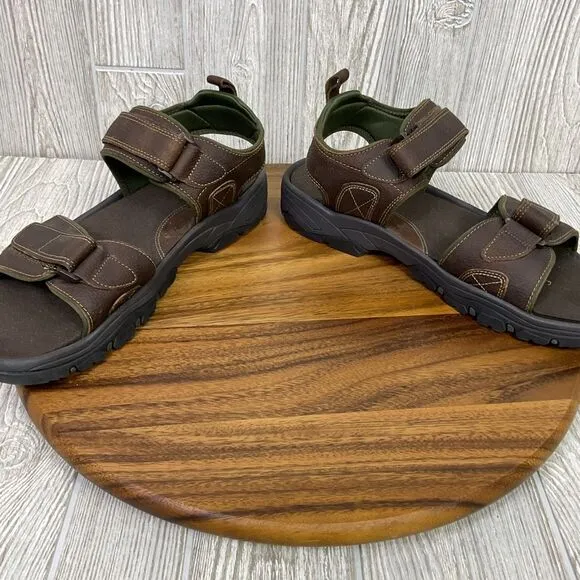 Rockport Men's Size 13 Brown Leather Walking Outdoors Hiking Sandals Comfort