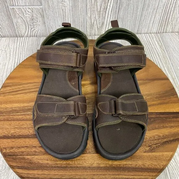 Rockport Men's Size 13 Brown Leather Walking Outdoors Hiking Sandals Comfort