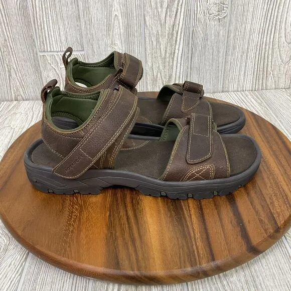 Rockport Men's Size 13 Brown Leather Walking Outdoors Hiking Sandals Comfort