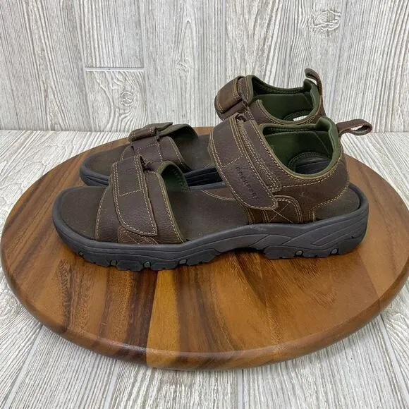 Rockport Men's Size 13 Brown Leather Walking Outdoors Hiking Sandals Comfort