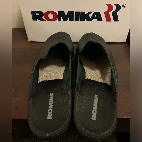 ROMIKA Josef Seibel Mokasso 202G Mens Black Leather Indoor Outdoor Shoe 46 US 12