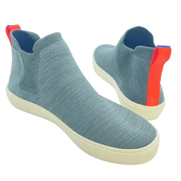 Rothy's Gray ‘The Chelsea’ Women's Melange Knit Pull On Ankle Boots | Size: W8