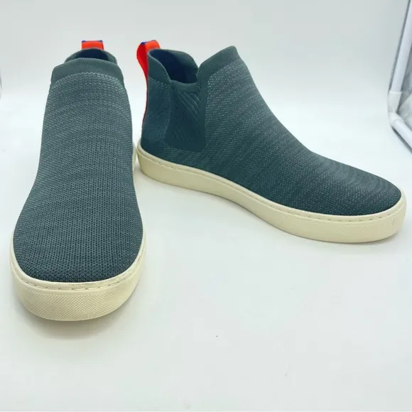 Rothy's Gray ‘The Chelsea’ Women's Melange Knit Pull On Ankle Boots | Size: W8