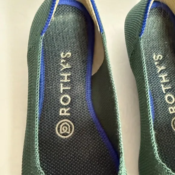 Rothy's The Flat Retired Emerald Green Rounded Toe Size 6