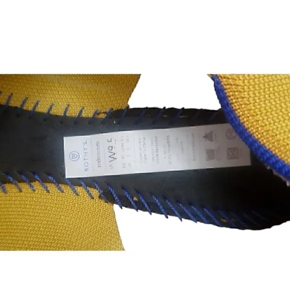 Rothy's The Point Marigold Mustard Yellow Slip On Flats Shoes Size 9.5