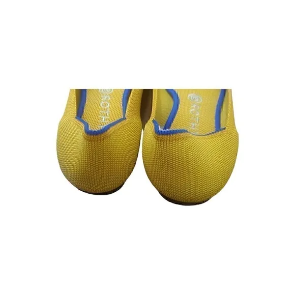 Rothy's The Point Marigold Mustard Yellow Slip On Flats Shoes Size 9.5
