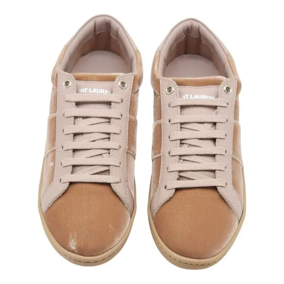Saint Laurent Court Classic Sneakers - Velvet - Pink 37 (7 US) $750