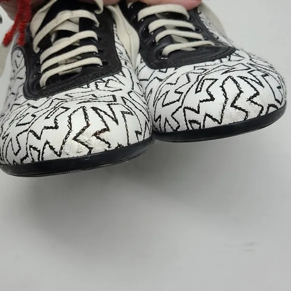 Salvatore Ferragamo For  Yohji Yamamoto Lala Sneakers Black And White Size 7