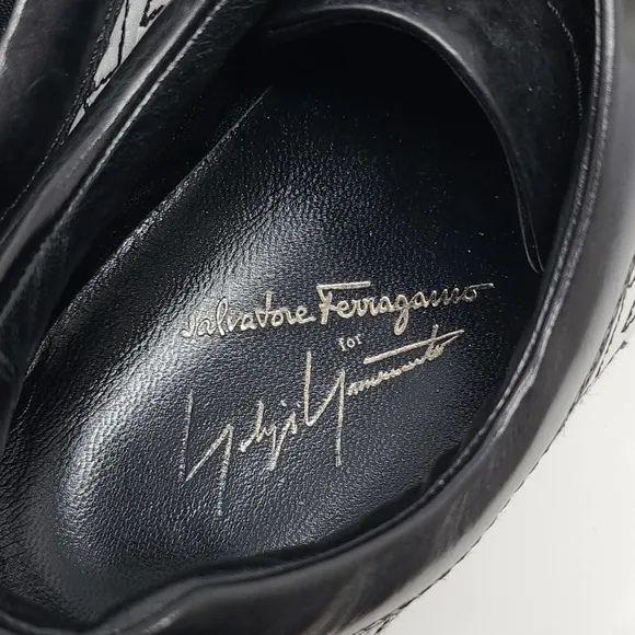 Salvatore Ferragamo For  Yohji Yamamoto Lala Sneakers Black And White Size 7