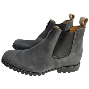 Sandro Moscoloni Men Chelsea Boots Wilbur Size US 10D Navy Blue Leather