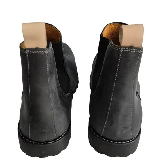 Sandro Moscoloni Men Chelsea Boots Wilbur Size US 10D Navy Blue Leather