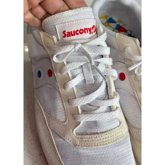Saucony Mens Lace-Up Athletic Running Shoes S70536-1 White Sz 13