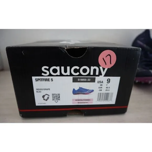 Saucony S19055-33 Women's Sz 9B Indigo/Grape Spitfire 5 Racing Shoes