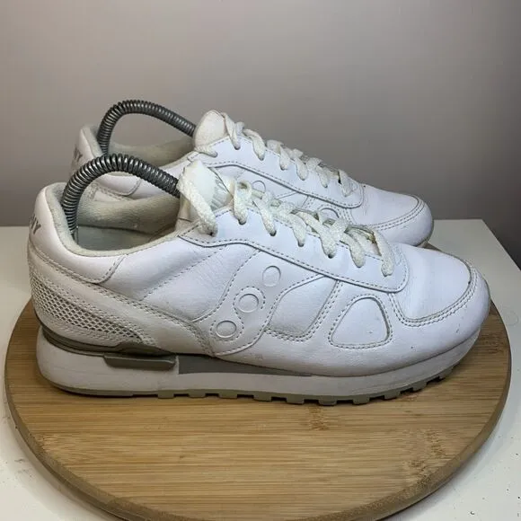Saucony Shadow Mens Size 8 Running Shoes White Vintage Classic Sneakers