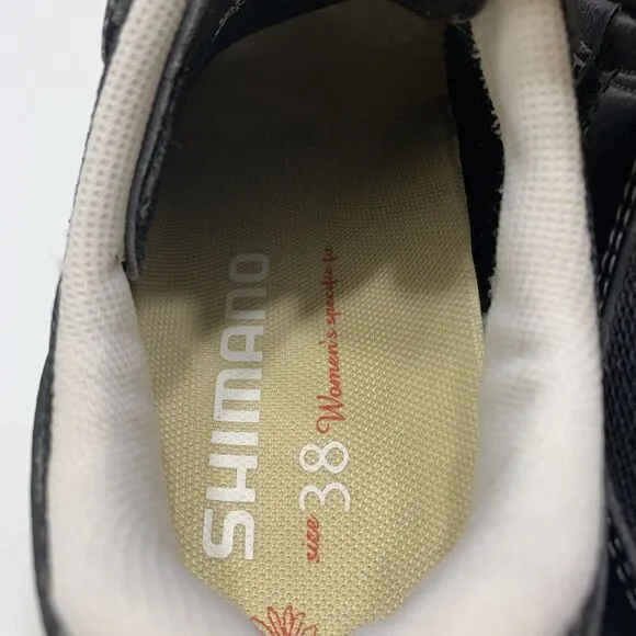 Shimano SH-WM50 Women Size 38 Mountain Bike Cycling Shoes SPD black EUC