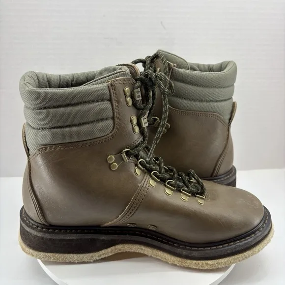 Simms Freestone Wading Boots Men's 10 Fly Fishing Brown Leather Felt Sole