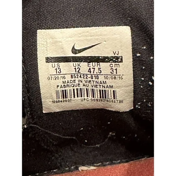 Size 10.5 - Nike Zoom Rev 2017 Black‎ Gum Mens