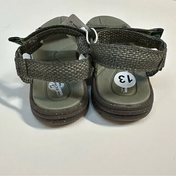 Skechers Kids Walking, Hiking, Trail sandals, Size 13, Olive‎ Green
