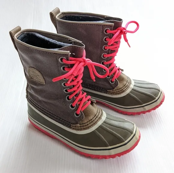 SOREL 1964 Premium Lace-up Waterproof Duck Boots size 5