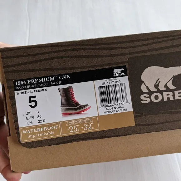 SOREL 1964 Premium Lace-up Waterproof Duck Boots size 5