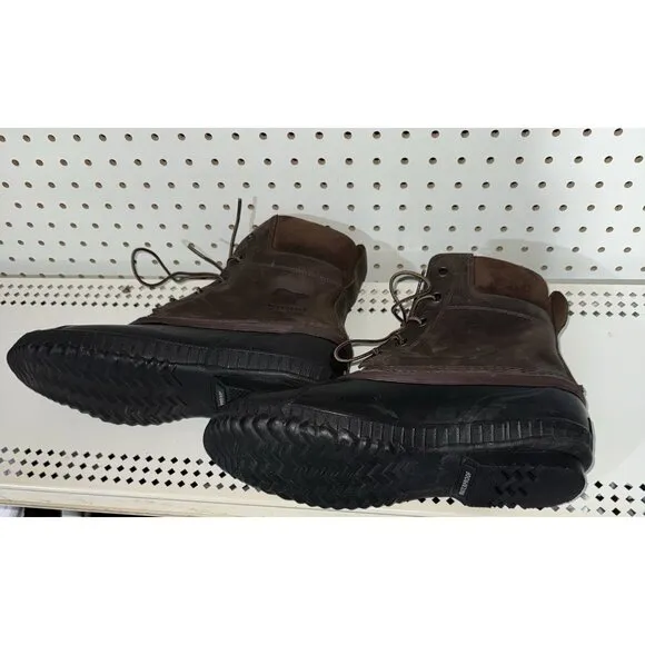 Sorel Cheyanne II Mens Leather Lined Waterproof Outdoor Rain Boots Size 12 Brown