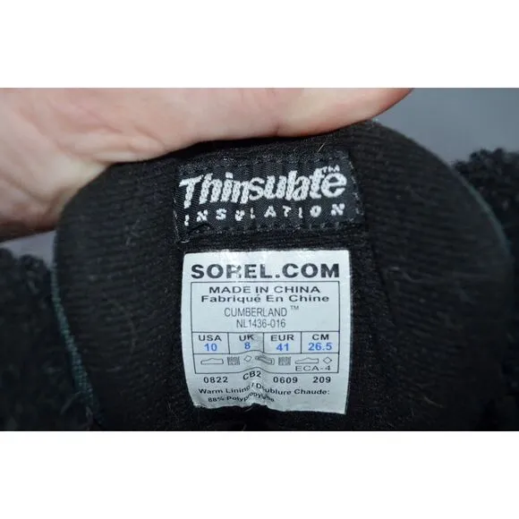 SOREL Cumberland Women Size 10 NL1436-016 Green Snow Boots Insulated Waterproof
