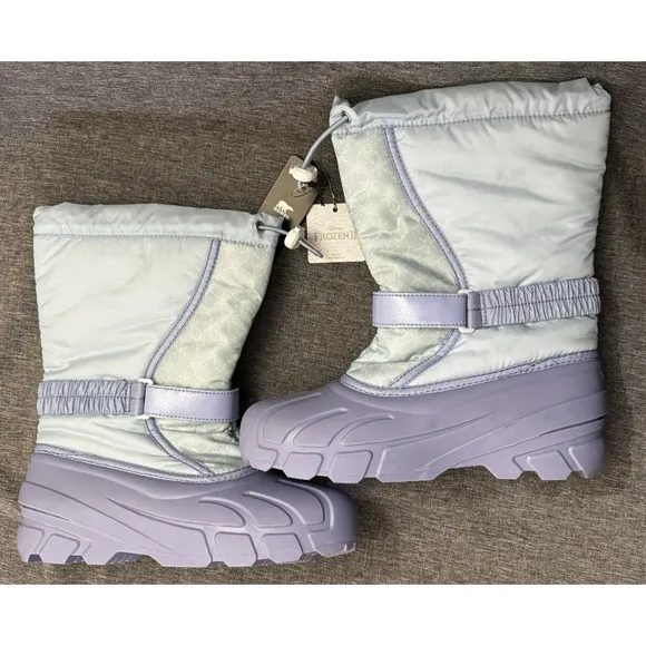 Sorel Disney Frozen II Elsa Big Girls Size 7 Purple Insulated Winter Snow Boots