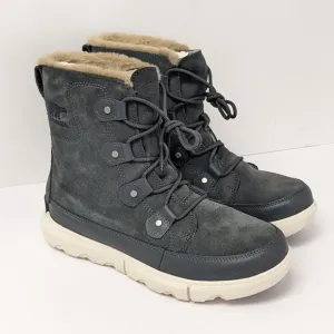 Sorel Explorer II Joan Waterproof Ankle Boots, Grey Suede, Women's 11 M