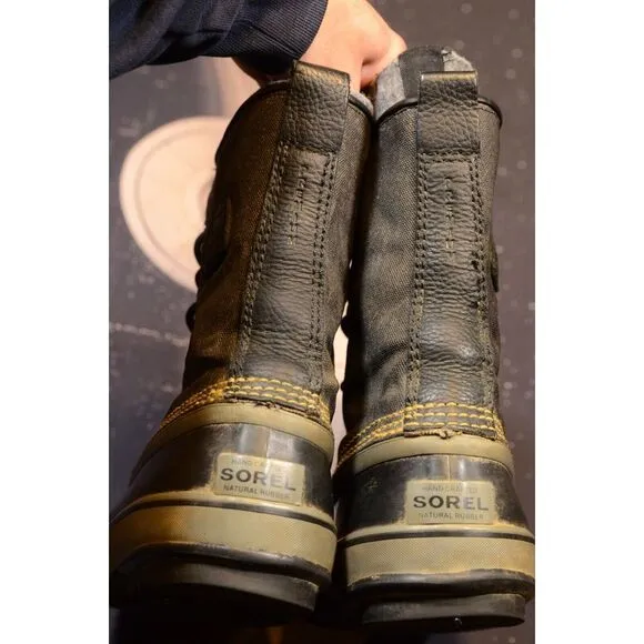 Sorel Mens 1964 Premium T‎ Cvs Boots NM 1560-011 Black Gray Size 9.5 US